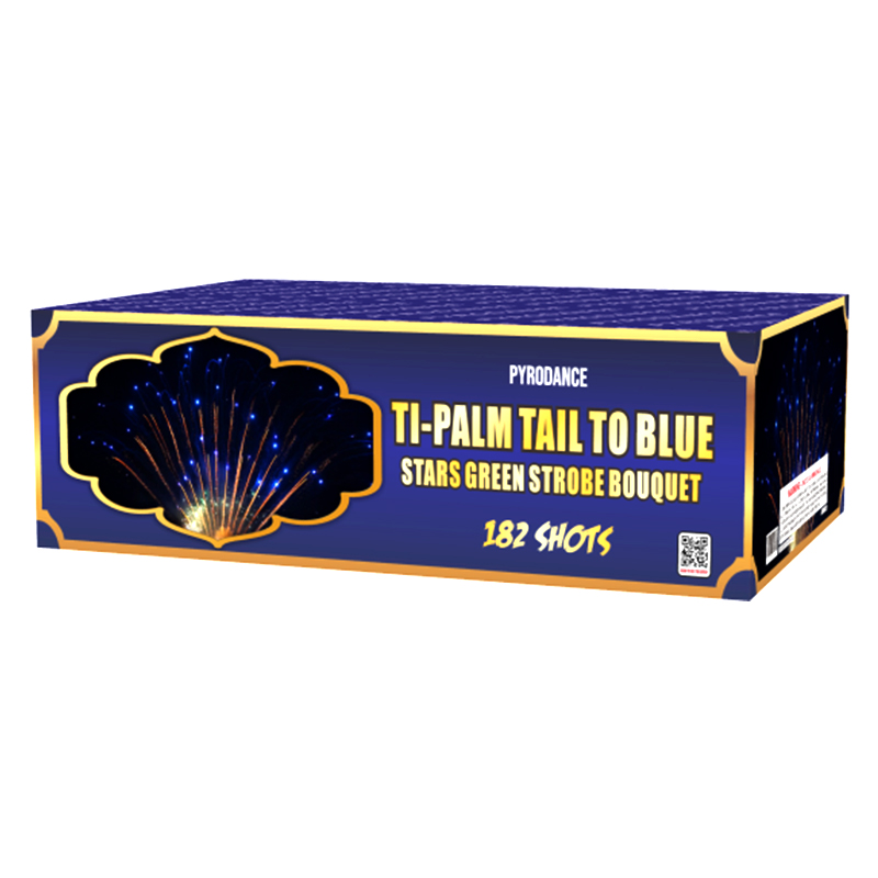 182Shots Z Cake Ti-palm tail to blue stars green strobe bouquet 182Shots Z Cake Ti-palm tail to blue stars green strobe bouquet
