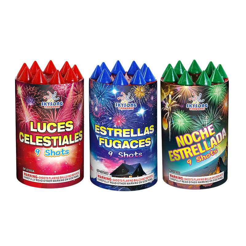 Luces Celestiales/Estrellas Fugaces /Noche Estrellada 9Shots Assorted Cake with Cap Luces Celestiales/Estrellas Fugaces /Noche Estrellada 9Shots Assorted Cake with Cap