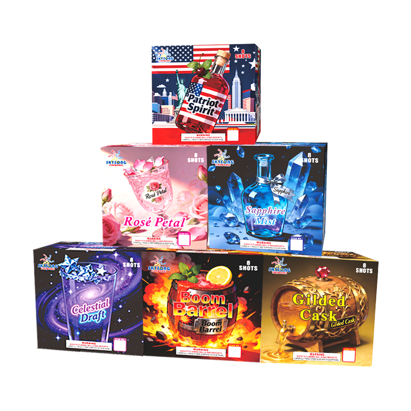 Boom Barrel/Gilded Cask/Celestial Draft/Patriot Spirit/Sapphire Mist/Rosé Petal
