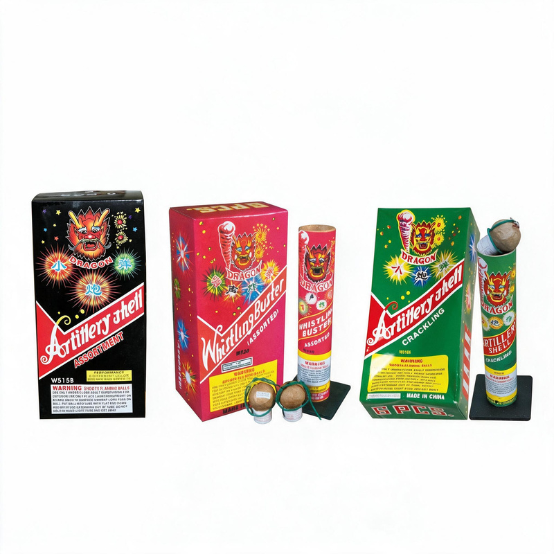 Assortment/Crackling/Whistling Artillery Shells 1-3/4"