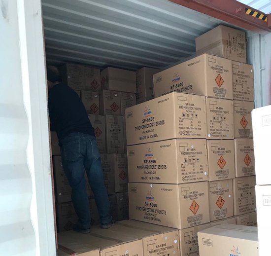Loading Fireworks container