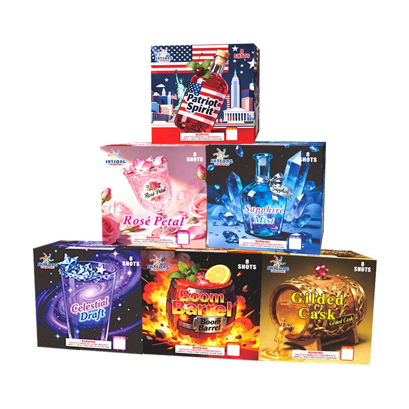 Boom Barrel/Gilded Cask，Celestial Draft/Patriot Spirit/Sapphire Mist/Rosé Petal